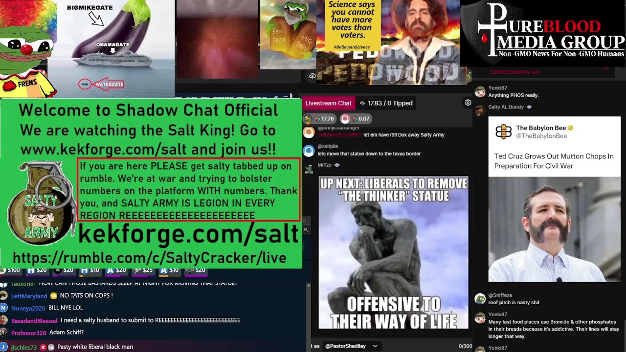 Shadow Chat Official and Salty Cracker Afterparty archive. 1-26-24