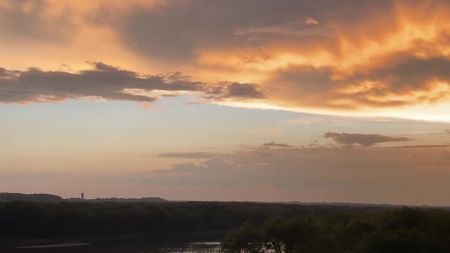 Sky on Fire over the Mississippi