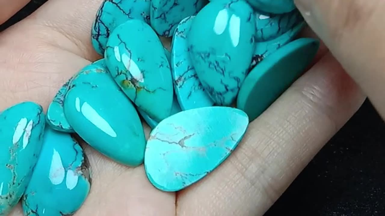 Free-shape Natural turquoise 13.*21.5mm cabochon For Jewelry Bracelet Necklace05