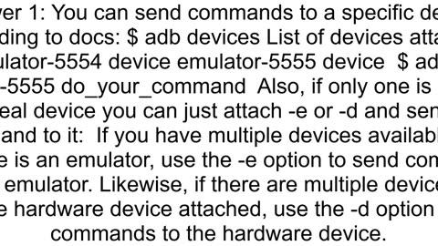android adb more than one deviceemulator