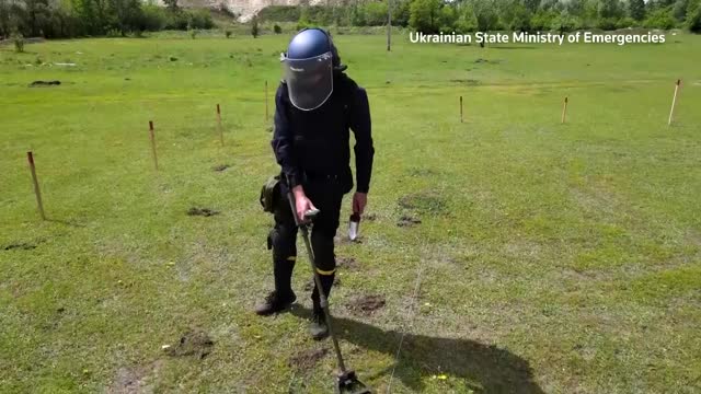 Ukraine releases footage of demining operation