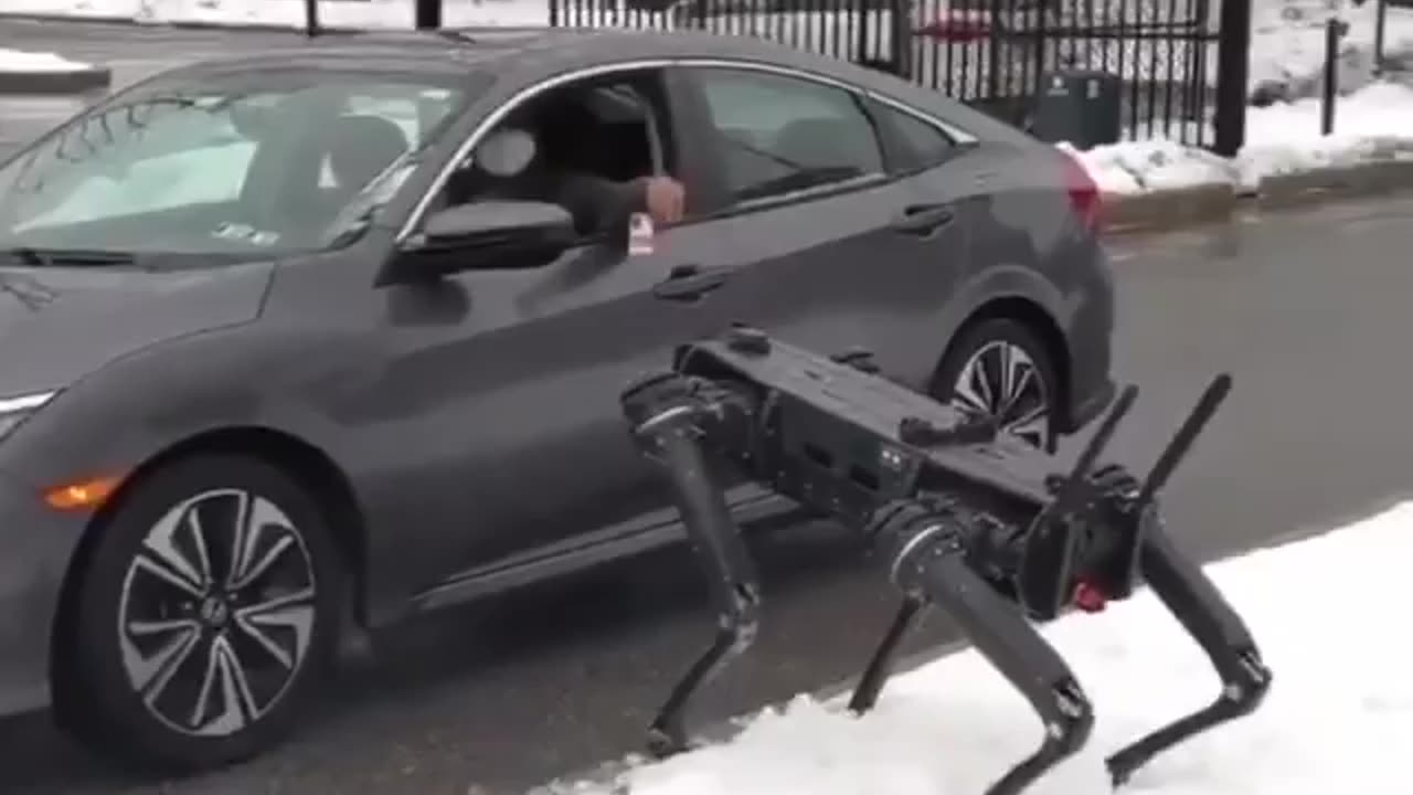 CREEPY ROBOT CHECK POINTS READY TO BE WEAPONIZED NO DOUBT