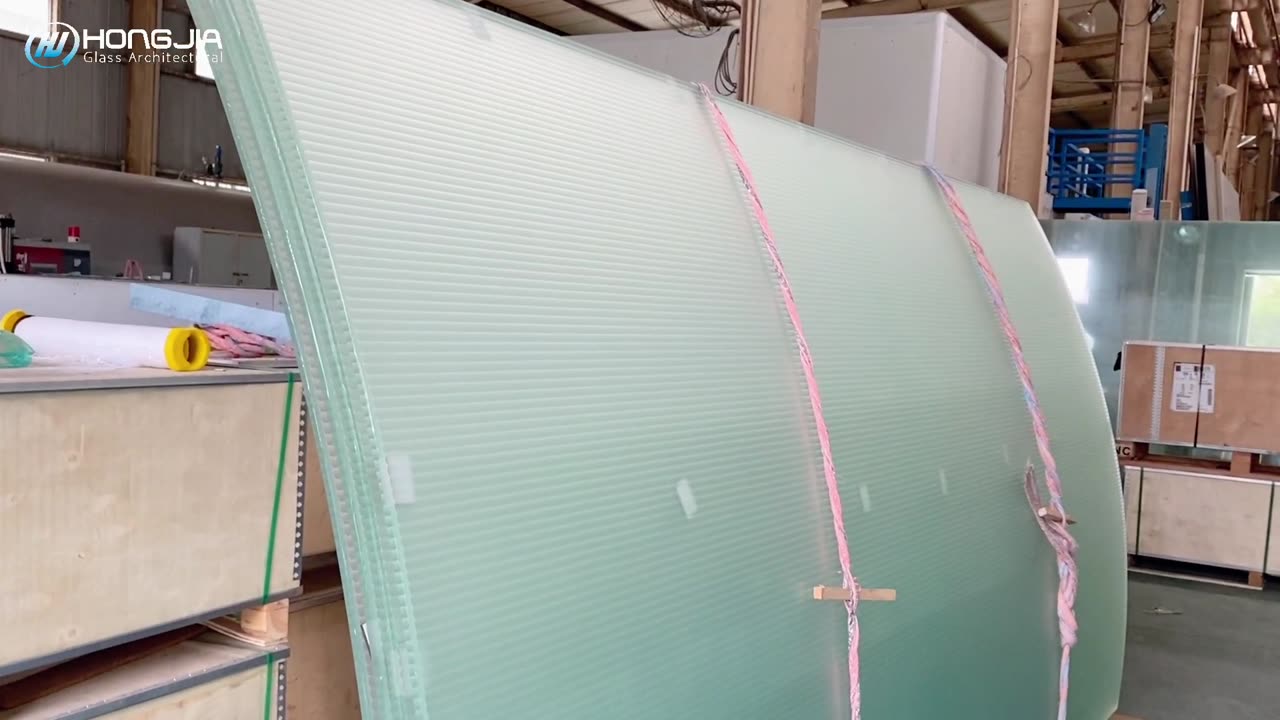 Laminated Frosted Fluted Glass