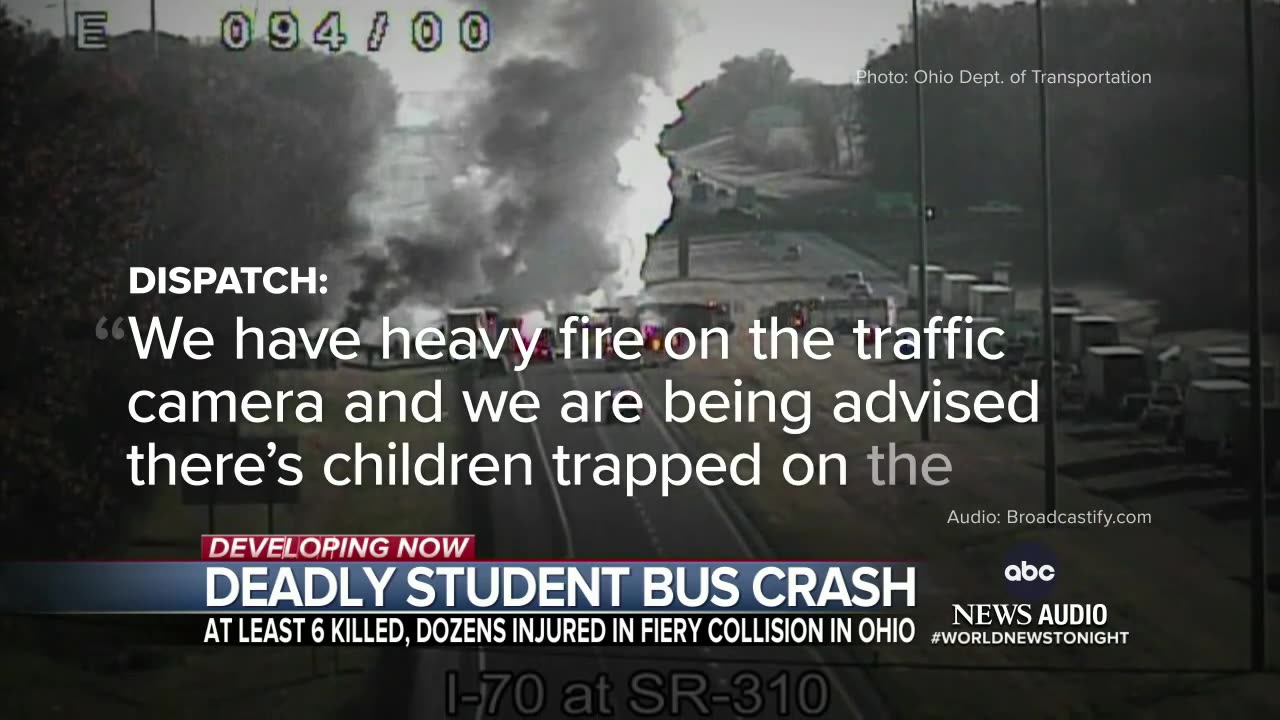 Semitruck involved in fiery collision in Ohio highway
