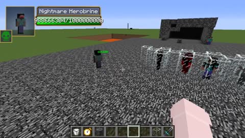 Herobrine vs all Herobrine and Creepypasta mobs in minecraft part 5