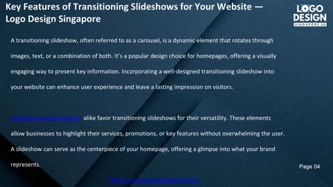 Key Features of Transitioning Slideshows for Your Website — Logo Design Singapore