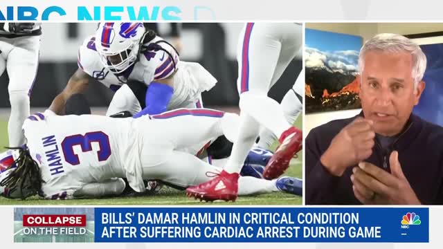 BILLS' DAMAR HAMLIN IN CRITICAL CONDITION AFTER SUFFERING CARDIAC ARREST DURING GAME
