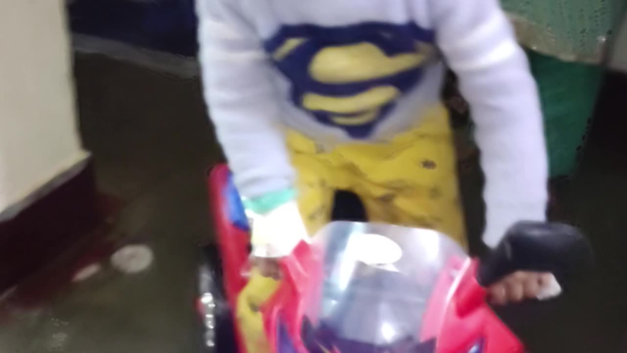 Boy enjoy bike driving