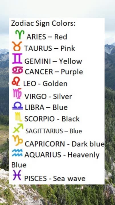 Zodiac Sign Colors