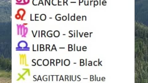Zodiac Sign Colors