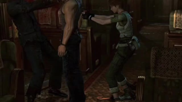 Resident Evil 0 Zero - Rebecca Chambers & Billy Coen sharing Zombie Kiss