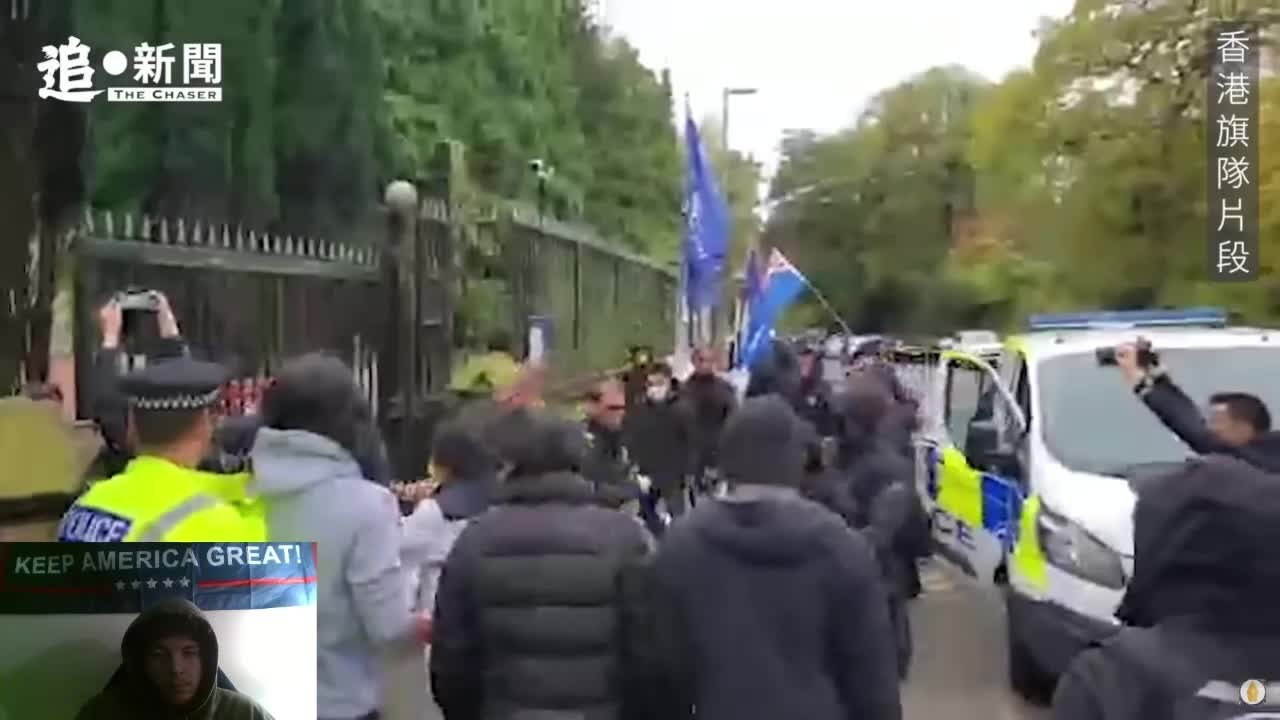 Man Protesting outside Chinese Consulate in UK Beaten...