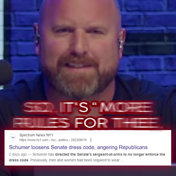 Schumer Drops Dress Code in Senate