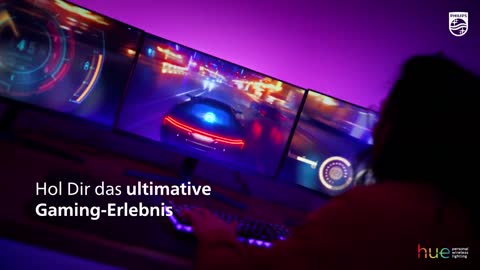 Philips Hue Play Gradient Lightstrip für drei Monitore