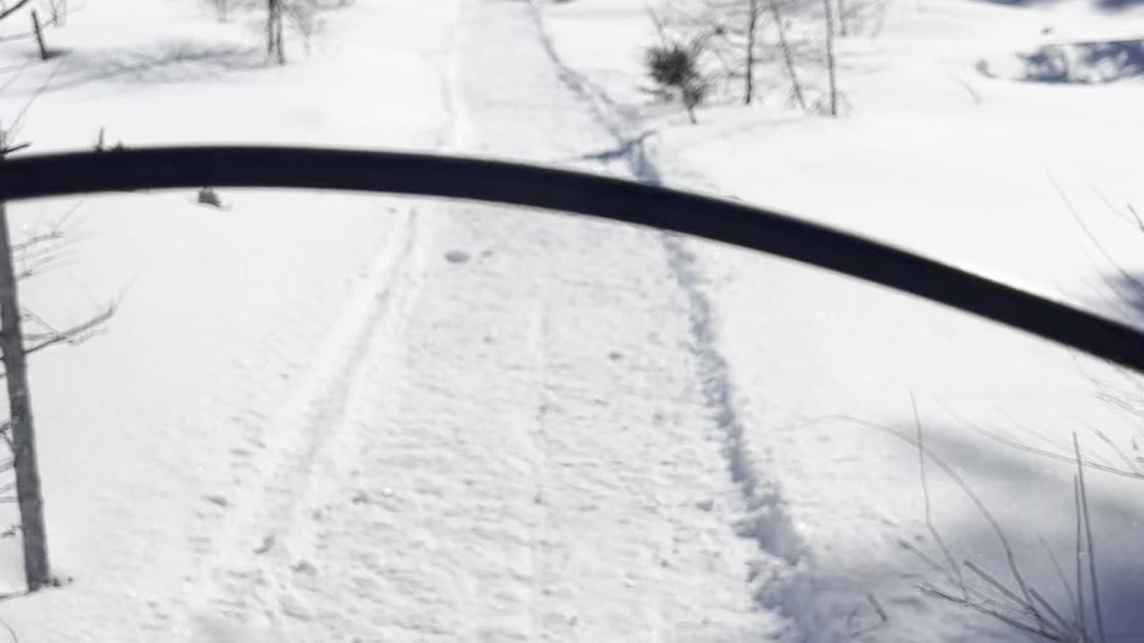 Homemade groomer with attempt #1 to smooth it out for XC skiing