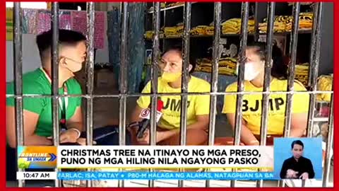 Mga preso sa Cavite, nagtulong-tulong para magtayo ng Christmas tree