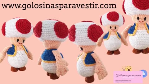 Toad amigurumi super mario bros