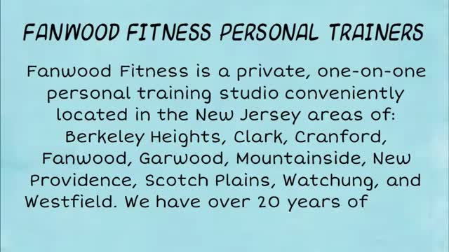 NJ personal trainers