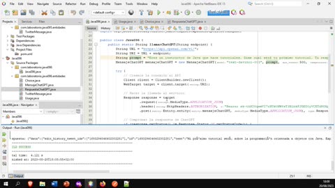 Java parte 96. API: Hacer que ChatGPT escriba en Twitter