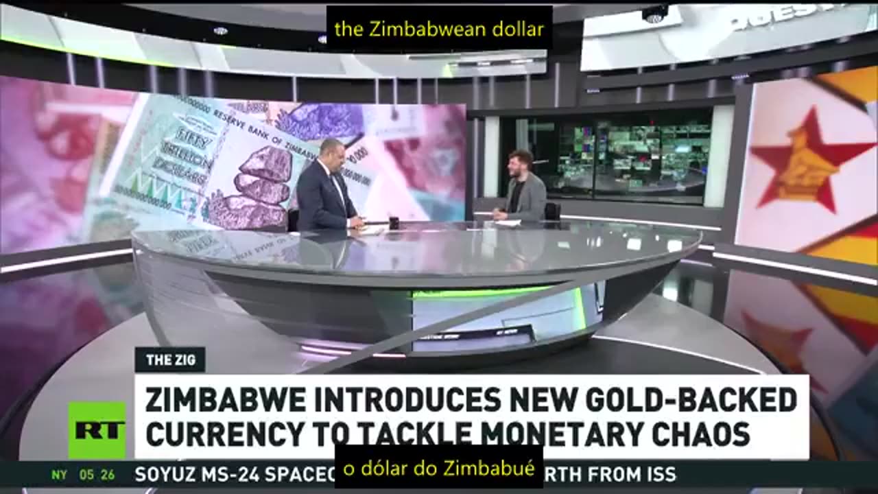 O banco central do Zimbabué introduziu o ZiG...