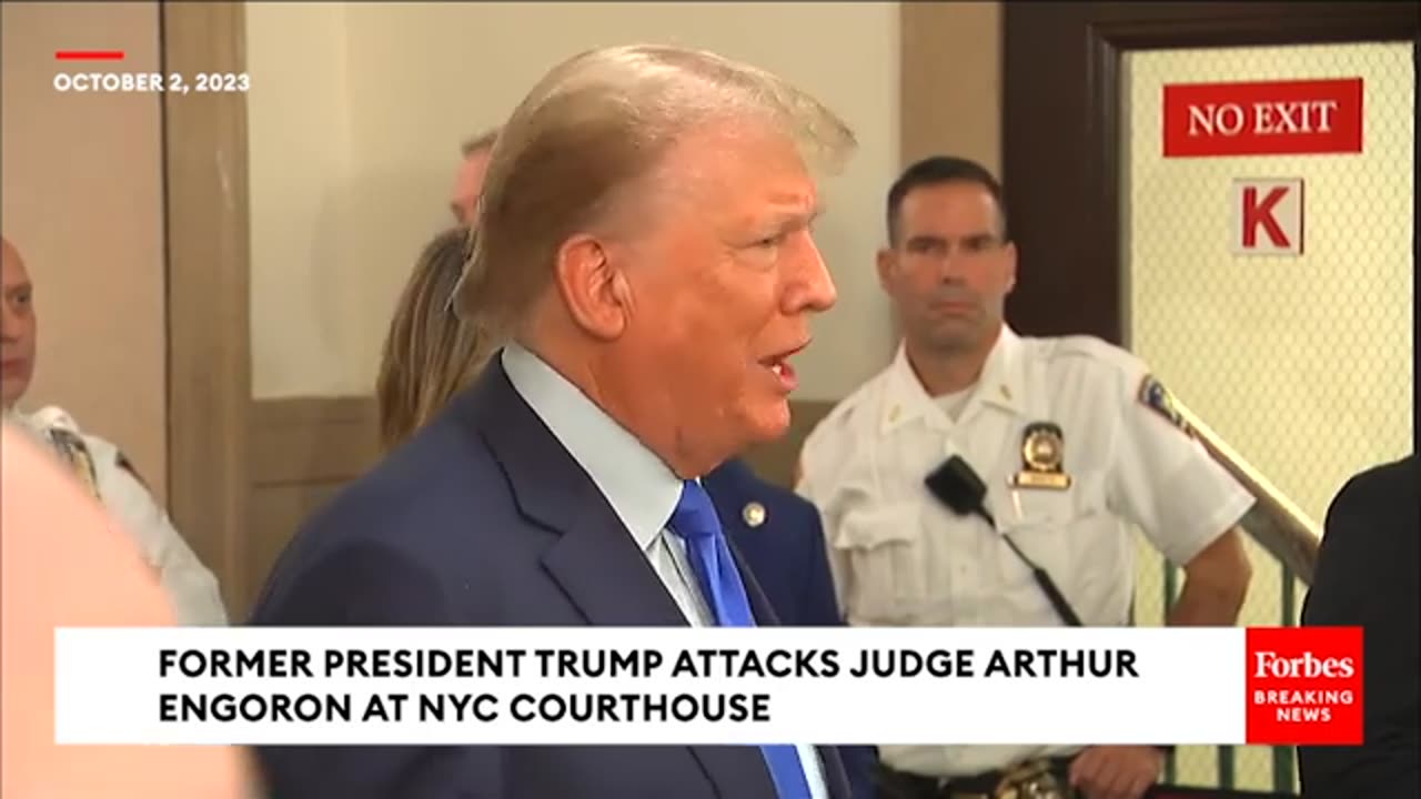 WOW BREAKING NEWS: NYC Judge Right Outside Courtroom Amidst Civil Fraud Trial Viciously politically assaults' Trump. Judge may be charged with election interference