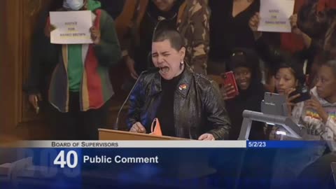 Trans activist starts creaming at San Francisco Board of Supervisors meeting