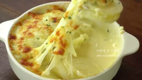 감자에 크림소스를 부어보세요. 엄청 쉬운데, 엄청 맛있어요 __ 크리미감자 __ Creamy Potatoes