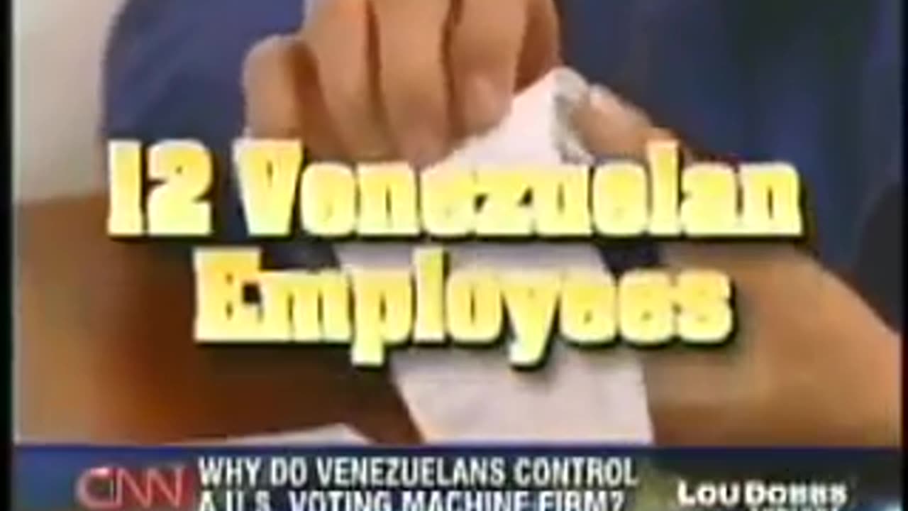 Dobbs CNN in 2006. Voting Software. Venezuela