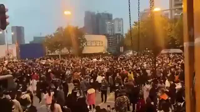 Anti-Lockdown Protests In Wuhan, China