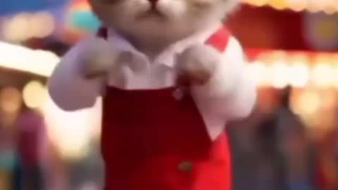 Leaves Cat Dance #meowsong # cartoon#aicat #catlovers #cutiecats #animation #funnyshorts