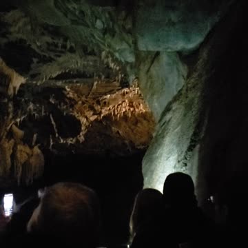 Boat ride in cave