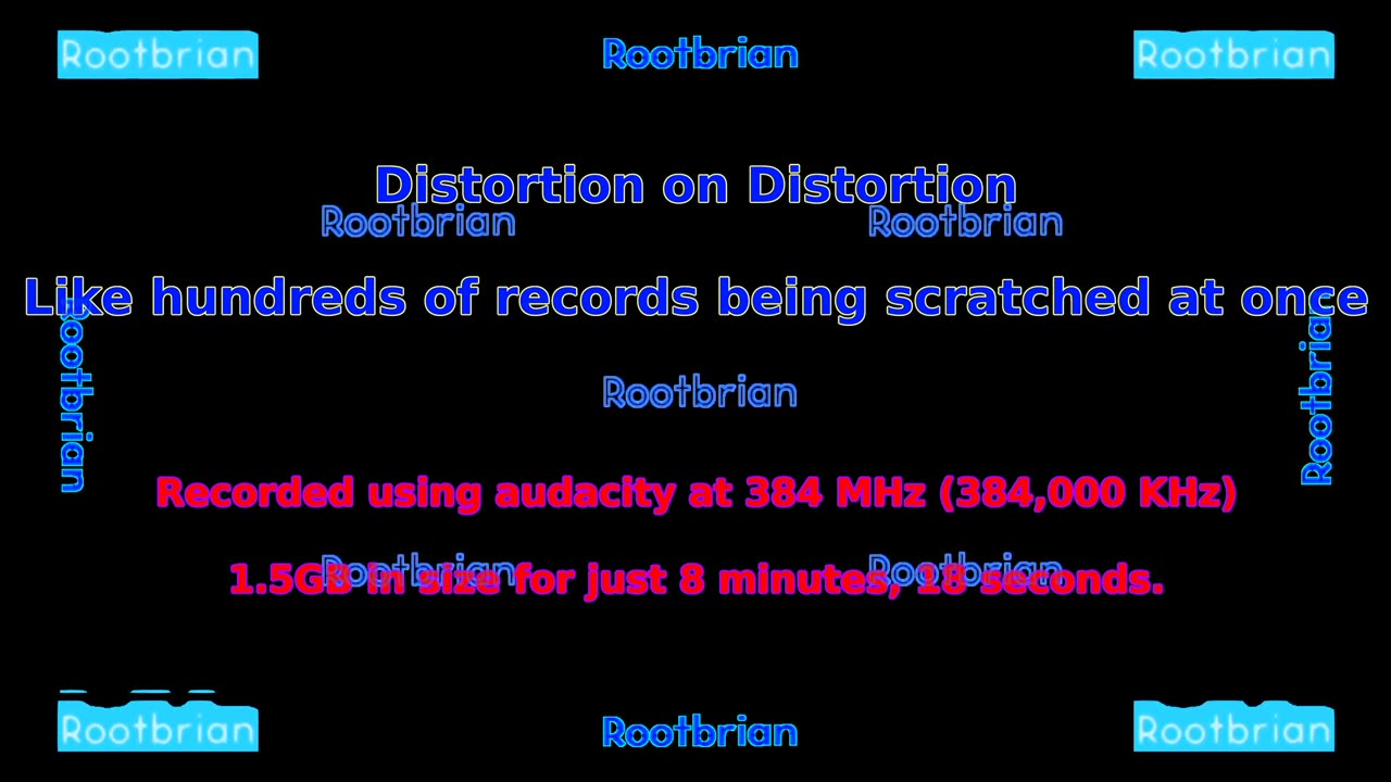 AUDIO - Distortion on Distortion - Like a hundred records being scratched at the same time