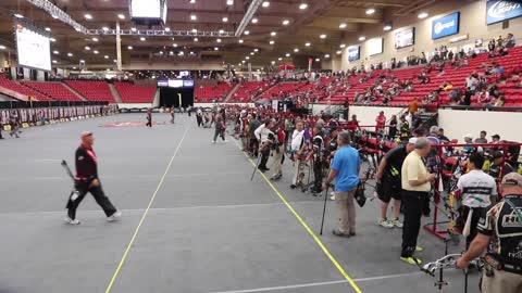 Indoor archery tournament championship.