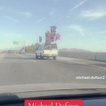 This is a line of cars making their way to the Trump rally in Coachella, California
