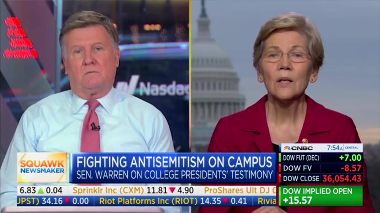 CNBC Host Cuts Off Elizabeth Warren