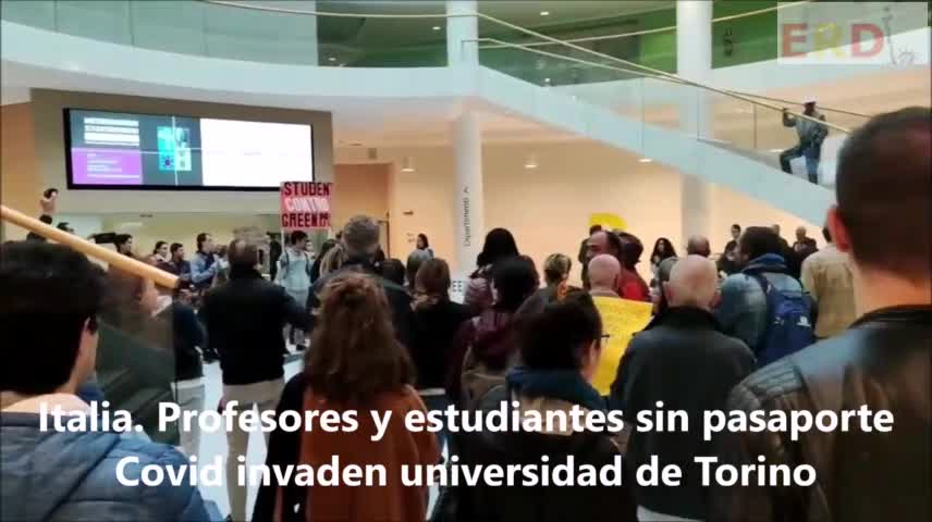 Italia. Profesores y estudiantes sin pasaporte Covid invaden universidad de Torino