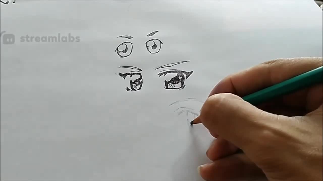 Speed Art | Como Desenhar Olhos de Anime e Mangá.