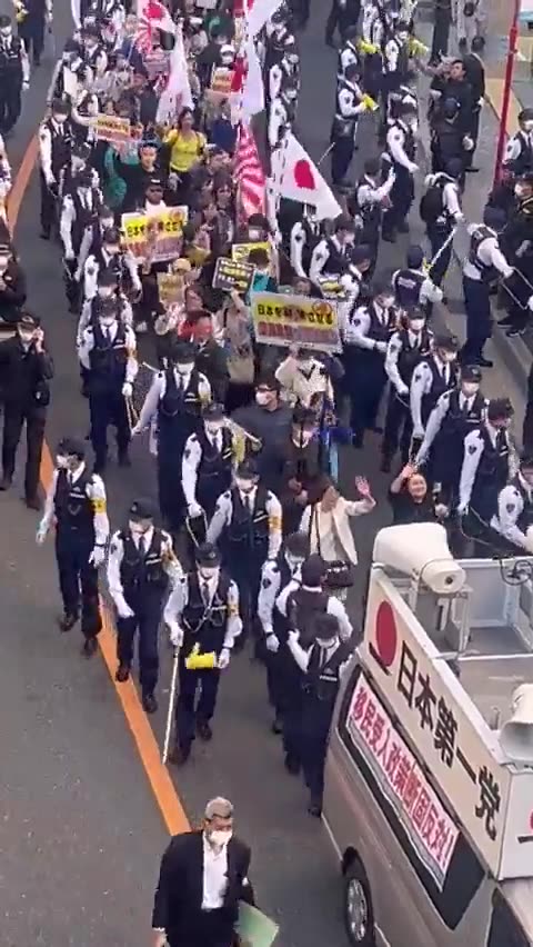 Japanese Protest against anti-Japan-immigration. Many immigrants do criminals in Japan.