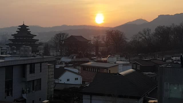 Beautiful Sunset from the rooftop