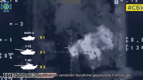 Ukrainian combat drones destroy enemy armored vehicles