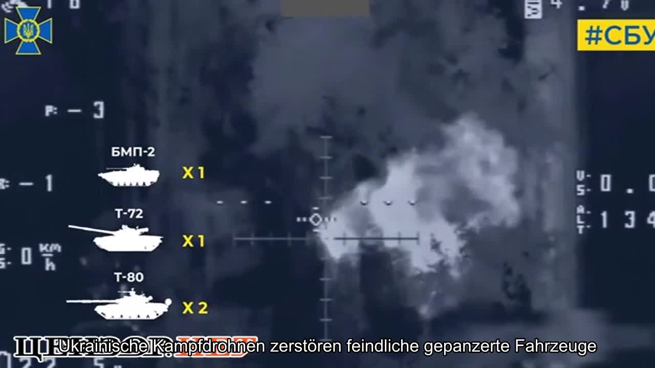 Ukrainian combat drones destroy enemy armored vehicles