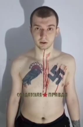 Ukrainian Nazi captured in Ukraine by Russians