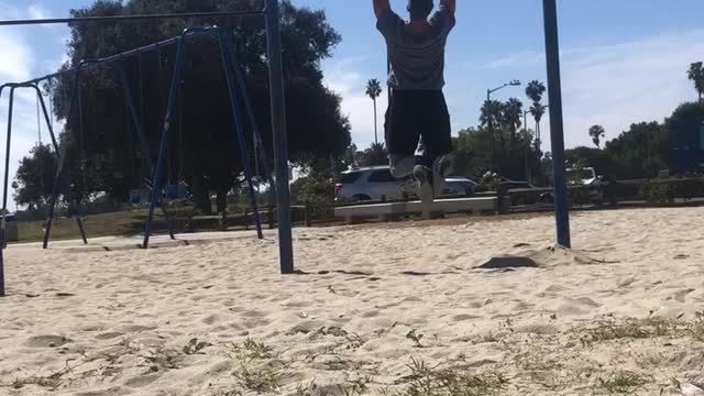 Isometric series progressive Calisthenics. Bar holds