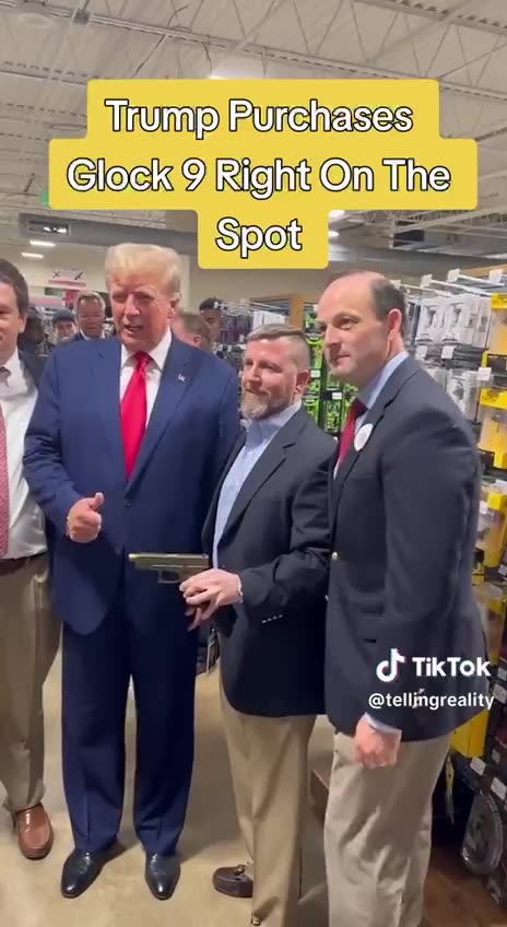 Trump buys a Gun right on the Spot!!