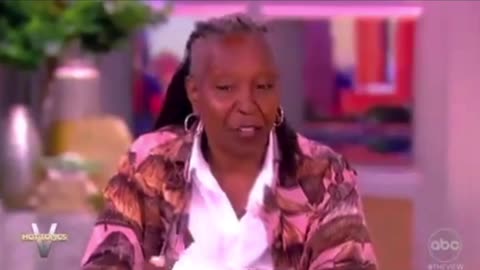 Crusty Whoopi Goldberg “Hawk Tuah’s” After saying Trumps Name and the Fake Crowd Cheers