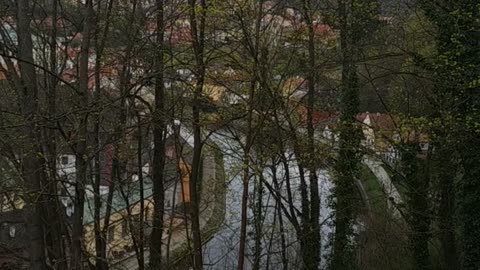 View from the highest point of the castle on the city of České Krumlov.