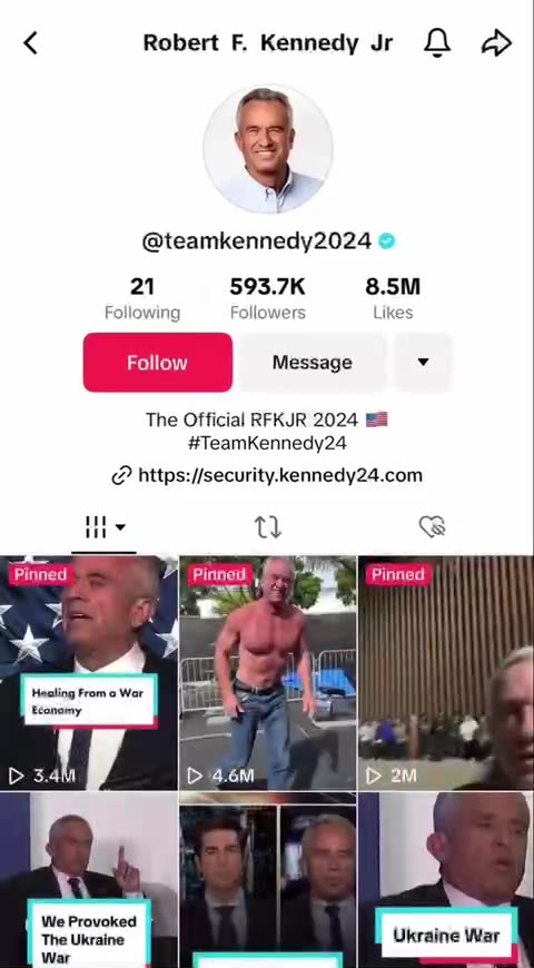 RFK Jr Caught Commenting on a TikTok Thot Post