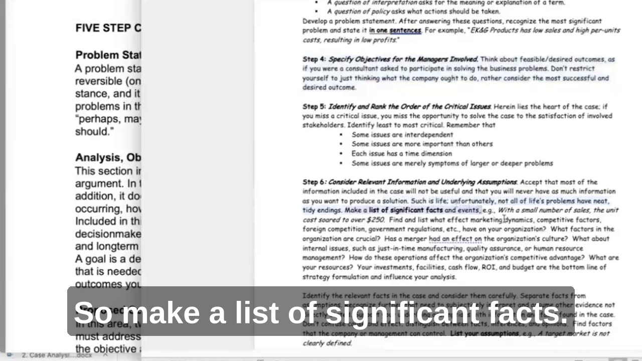 Case Analysis Shred Expanded Version