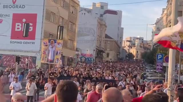 Orthodox rally against EuroPride 2022 in Belgrade, Serbia