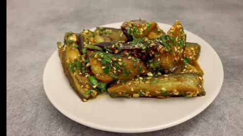 A good appetizer with eggplant, no need to fry